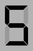 Seven segment display gray 5