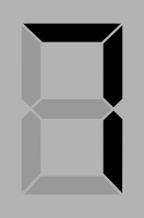 Seven segment display gray 7