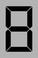 Seven segment display gray 8