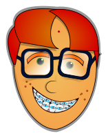 Nerd guy head
