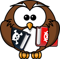 Owl with books