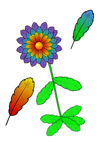 flower and feather