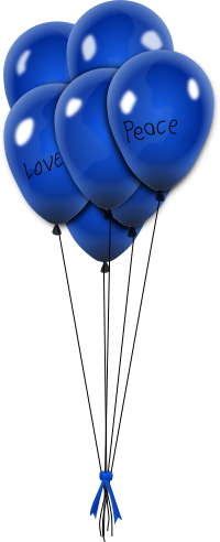 balionai, balloons, blue
