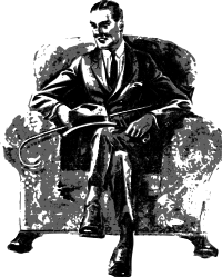 Creepy Man on Sofa
