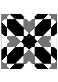 Moorish glazed earthenware tile pattern 1