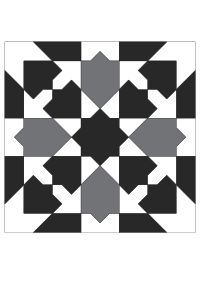 Moorish glazed earthenware tile pattern 2