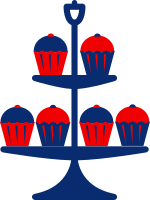 Jubilee cake stand blue