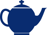 Jubilee tea pot blue