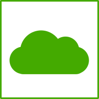 eco green cloud icon