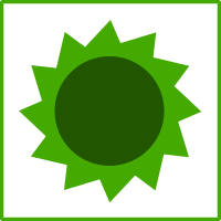 eco green sun icon