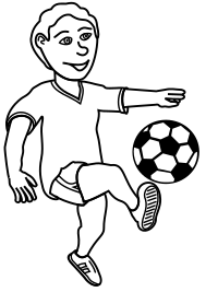 Soccer playing boy