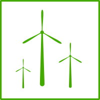 eco green windmill icon
