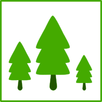eco green trees icon