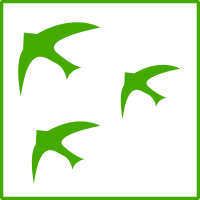 eco green birds icon