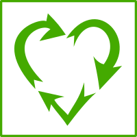 eco green love recycle icon