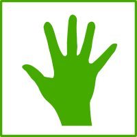 eco green hand icon