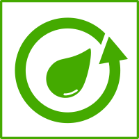 eco green recycle water icon