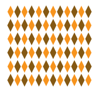 Brown & Orange Retro Diamond Pattern 1