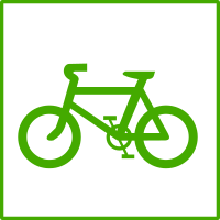 eco green bicycle icon