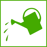 Eco green watering icon