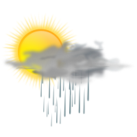 weather icon - sun rain