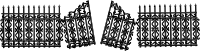 Iron Fence with Broken Gate