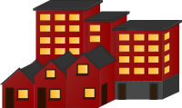 Appartment buildings and town houses