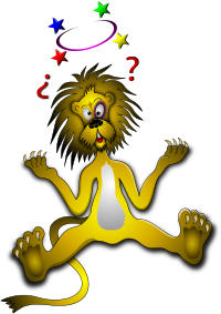 Lion with Black Eye
