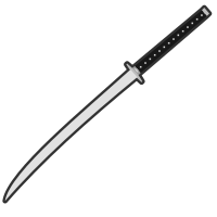 Simple Katana Cartoon Look