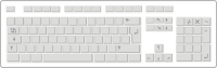 Blank White Keyboard