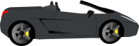 Black Cabrio Side View