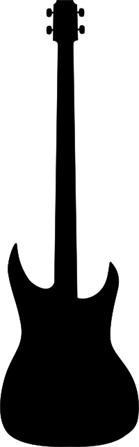 Bass guitar silhouette