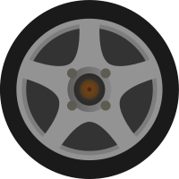 Simple Car Wheel/Tire Side View