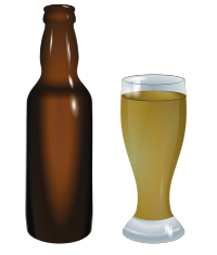 bottle, glass, food