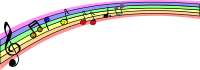 rainbow with music