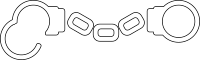 Outlined Open Handcuffs