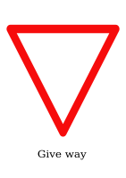 Indian road sign - Give way