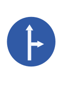 Indian road sign - Ahead or turn right