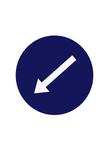 Indian road sign - Compulsory keep left