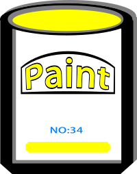 Paint can yellow no34