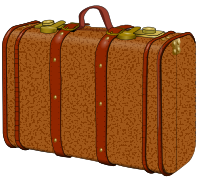 suitcase with stains
