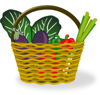 Cesta de la compra llena. Full shopping basket