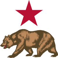 California - Star and Bear Clipart