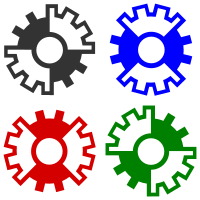abstract gear wheels