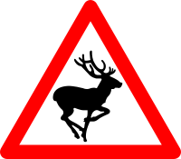 Deer Traffic Sign