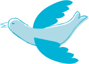 Blue Mail Bird Clipart
