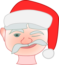 Santa winking