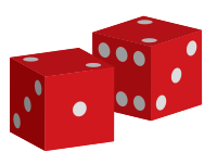 Two red dice
