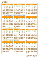 Calendario 2013 Calendar v.2