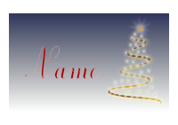 Weihnachtskarte mit Name als Volage